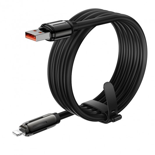 Дата кабель Hoco U136 Prize USB to Lightning 2.4A (1.2m) Black - изображение 3