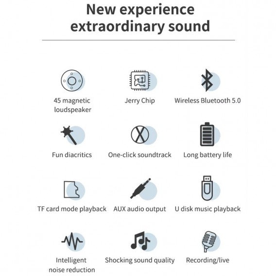 Караоке Мікрофон-колонка DS810 Blue