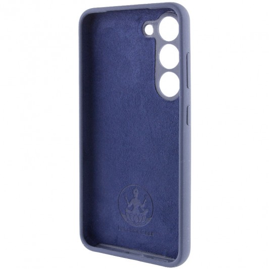 Чехол Silicone Cover Lakshmi Full Camera (AA) для Samsung Galaxy S23 Синий / Midnight Blue - изображение 3