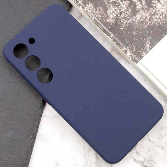 Чехол Silicone Cover Lakshmi Full Camera (AA) для Samsung Galaxy S23 Синий / Midnight Blue - изображение 4