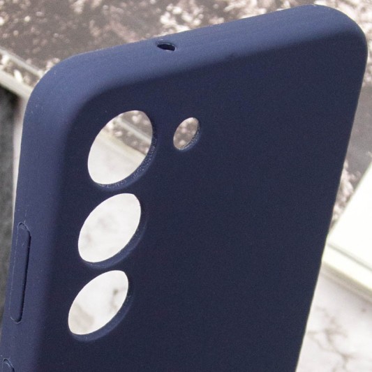 Чехол Silicone Cover Lakshmi Full Camera (AA) для Samsung Galaxy S23 Синий / Midnight Blue - изображение 5