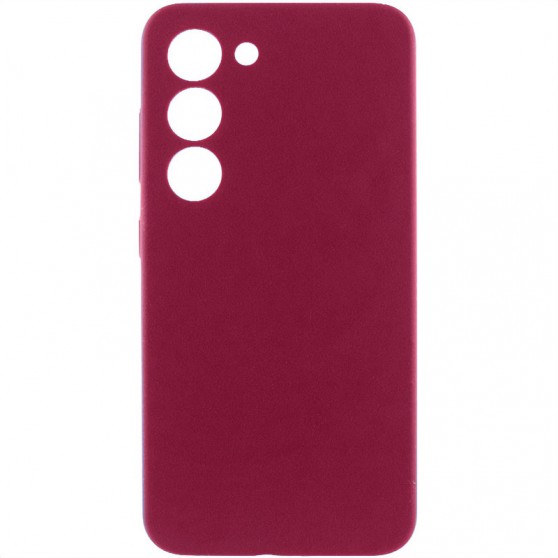 Чехол Silicone Cover Lakshmi Full Camera (AA) для Samsung Galaxy S23 Бордовый / Marsala