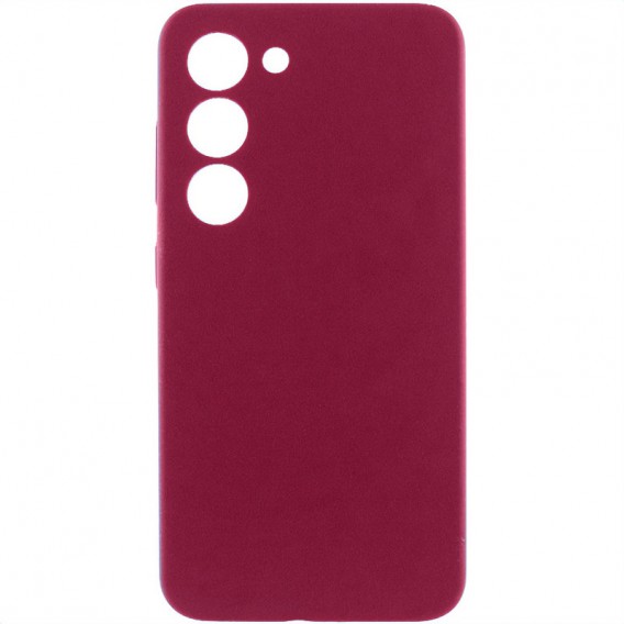 Чохол Silicone Cover Lakshmi Full Camera (AA) для Samsung Galaxy S23 Бордовий / Marsala