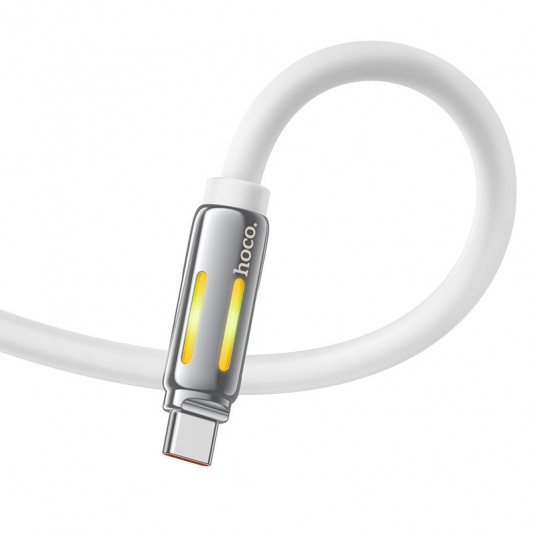 Дата кабель Hoco U136 Prize USB to Type-C 5A (1.2m) White - изображение 2