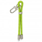 Дата кабель-шнурок Hoco GH5 Elegant Type-C to Lightning (0.21m) Fluorescent Green