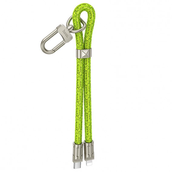 Дата кабель-шнурок Hoco GH5 Elegant Type-C to Lightning (0.21m) Fluorescent Green