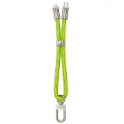 Дата кабель-шнурок Hoco GH5 Elegant Type-C to Lightning (0.21m) Fluorescent Green