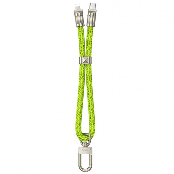 Дата кабель-шнурок Hoco GH5 Elegant Type-C to Lightning (0.21m) Fluorescent Green