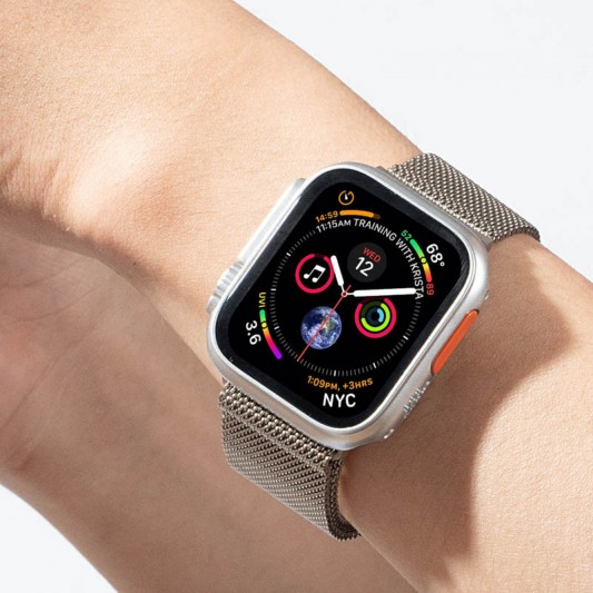 Ремешок Milanese Loop New Design для Apple Watch 42(ser.1-3)/44/45/46/49mm Starlight - изображение 1