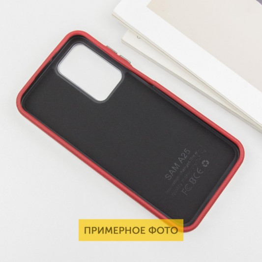 Кожаный чехол Leather Case Metal Buttons для Xiaomi Redmi 9C Red - изображение 3