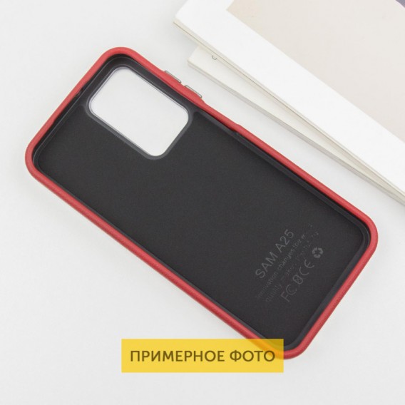 Кожаный чехол Leather Case Metal Buttons для Xiaomi Redmi 9C Red