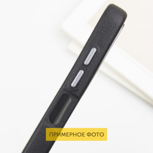 Кожаный чехол Leather Case Metal Buttons для Xiaomi Redmi 9C Black - изображение 4