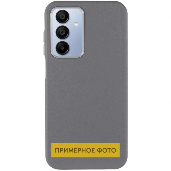 Шкіряний чохол Leather Case Metal Buttons для Xiaomi Redmi 9C Titanium Gray