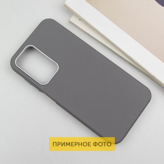 Кожаный чехол Leather Case Metal Buttons для Xiaomi Redmi 9C Titanium Gray - изображение 2