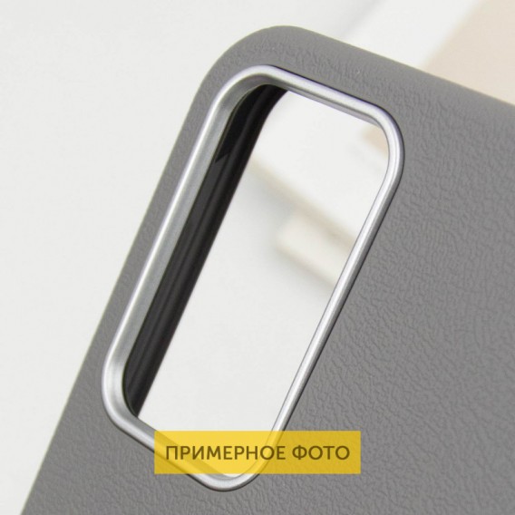 Шкіряний чохол Leather Case Metal Buttons для Xiaomi Redmi 9C Titanium Gray