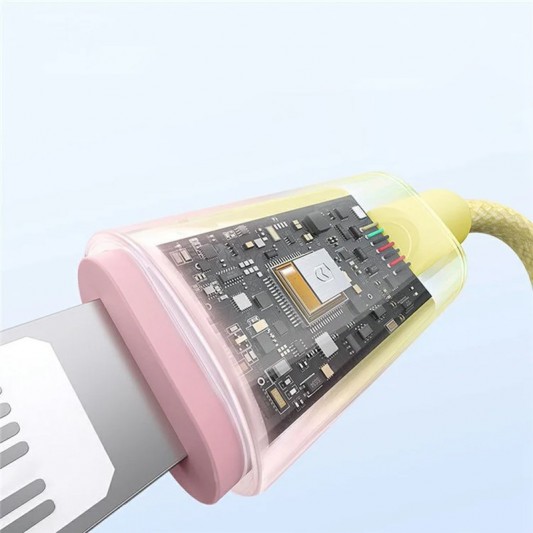 Дата кабель Baseus Discolor Series Fast Charging Type-C to Lightning 20W (1m) (P10374901) Custard Yellow - зображення 2 