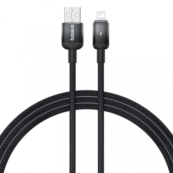 Дата кабель Baseus Discolor Series Fast Charging USB to Lightning 2.4A (1m) (P10374900) Cluster Black