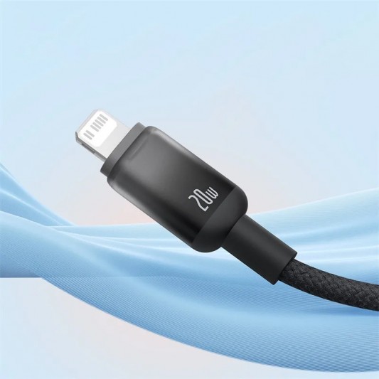 Дата кабель Baseus Discolor Series Fast Charging USB to Lightning 2.4A (1m) (P10374900) Cluster Black - зображення 1 
