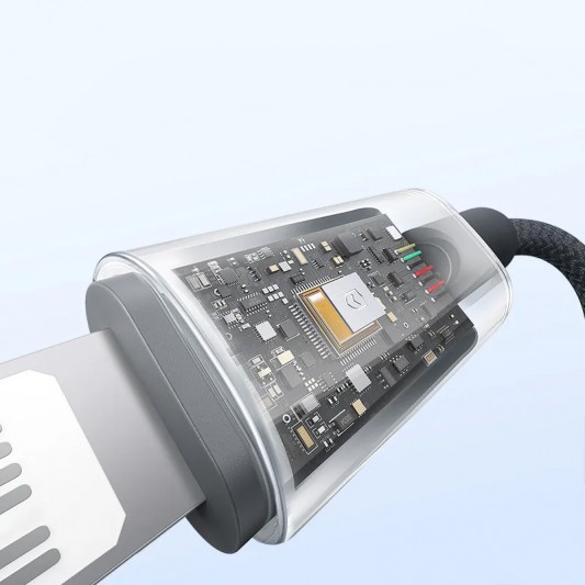 Дата кабель Baseus Discolor Series Fast Charging USB to Lightning 2.4A (1m) (P10374900) Cluster Black - зображення 2 