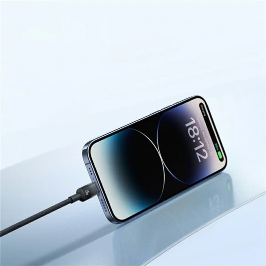 Дата кабель Baseus Discolor Series Fast Charging USB to Lightning 2.4A (1m) (P10374900) Cluster Black - зображення 4 