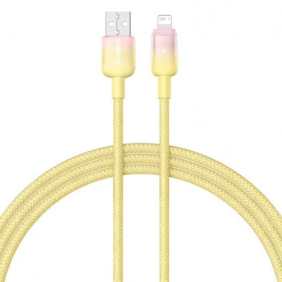 Дата кабель Baseus Discolor Series Fast Charging USB to Lightning 2.4A (1m) (P10374900) Custard Yellow