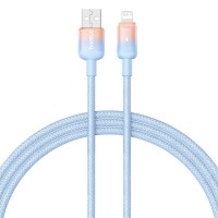 Дата кабель Baseus Discolor Series Fast Charging USB to Lightning 2.4A (1m) (P10374900) Galaxy Blue