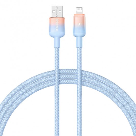 Дата кабель Baseus Discolor Series Fast Charging USB to Lightning 2.4A (1m) (P10374900) Galaxy Blue