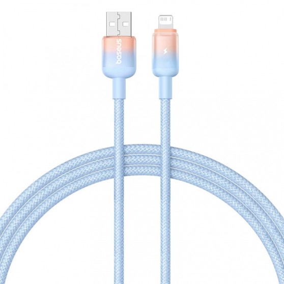 Дата кабель Baseus Discolor Series Fast Charging USB to Lightning 2.4A (1m) (P10374900) Galaxy Blue