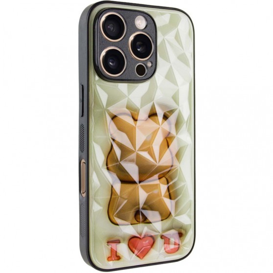 TPU+PC чохол Prisma Fluffie для Apple iPhone 16 Pro (6.3") Bear