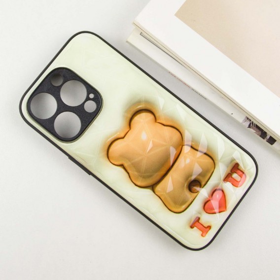 TPU+PC чохол Prisma Fluffie для Apple iPhone 16 Pro (6.3") Bear