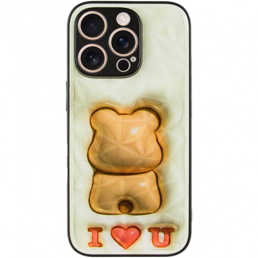 TPU+PC чехол Prisma Fluffie для Apple iPhone 16 Pro Max (6.9") Bear - изображение 1