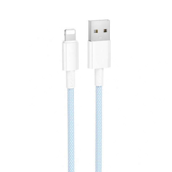 Дата кабель Borofone BX117 Source USB to Lightning 2.4A (1m) Blue