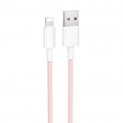 Дата кабель Borofone BX117 Source USB to Lightning 2.4A (1m) Pink