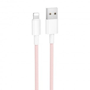 Дата кабель Borofone BX117 Source USB to Lightning 2.4A (1m) Pink Дата кабель Borofone BX117 Source USB to Lightning 2.4A (1m) Pink