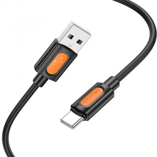 Дата кабель Borofone BX114 Structure USB to Type-C 3A (1m) Black - изображение 2