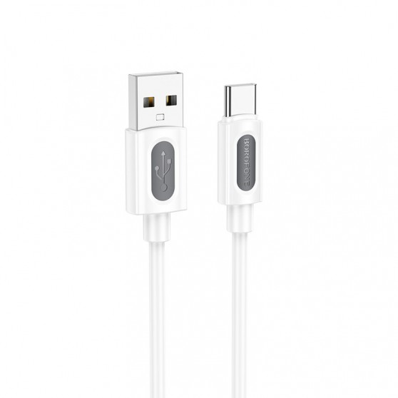 Дата кабель Borofone BX114 Structure USB to Type-C 3A (1m) White