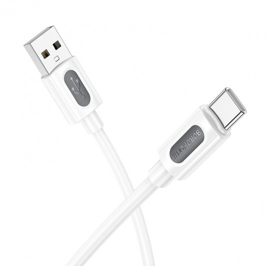 Дата кабель Borofone BX114 Structure USB to Type-C 3A (1m) White - изображение 1