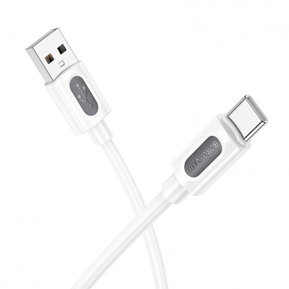 Дата кабель Borofone BX114 Structure USB to Type-C 3A (1m) White