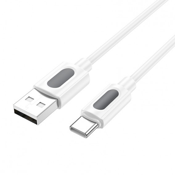 Дата кабель Borofone BX114 Structure USB to Type-C 3A (1m) White