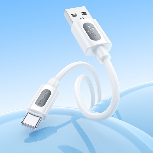 Дата кабель Borofone BX114 Structure USB to Type-C 3A (1m) White - изображение 3