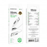 Дата кабель Borofone BX114 Structure USB to Type-C 3A (1m) White