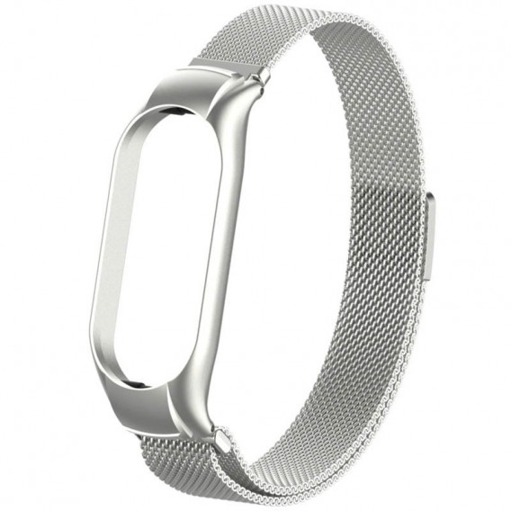 Ремінець Milanese Loop Design для Xiaomi Mi Band 9 Silver