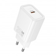 СЗУ Hoco N60 Gentle PD20W (1USB-C) + кабель Type-C to Lightning White