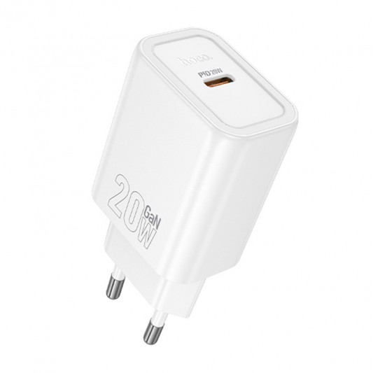 СЗУ Hoco N60 Gentle PD20W (1USB-C) + кабель Type-C to Lightning White - изображение 4