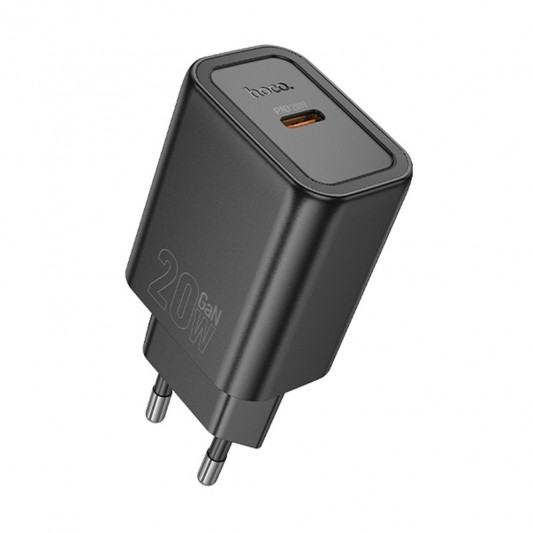 СЗУ Hoco N60 Gentle PD20W (1USB-C) + кабель Type-C to Lightning Black - изображение 2