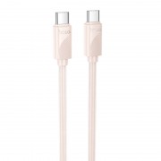 Дата кабель Hoco X114 Energy Type-C to Type-C 60W (1m) Pink