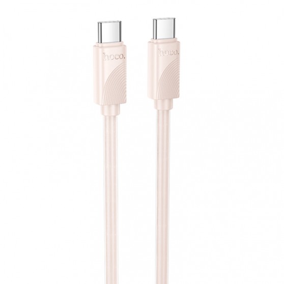 Дата кабель Hoco X114 Energy Type-C to Type-C 60W (1m) Pink