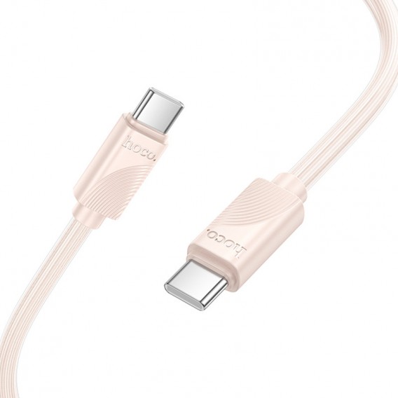 Дата кабель Hoco X114 Energy Type-C to Type-C 60W (1m) Pink