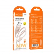 Дата кабель Hoco X114 Energy Type-C to Type-C 60W (1m) Pink