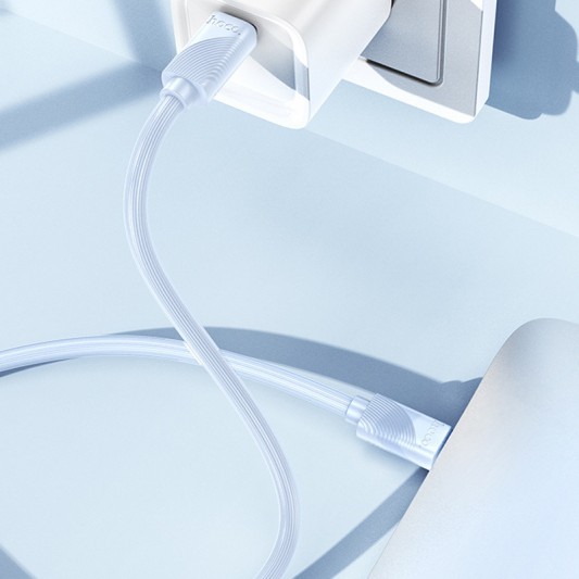 Дата кабель Hoco X114 Energy Type-C to Type-C 60W (1m) Blue - изображение 2